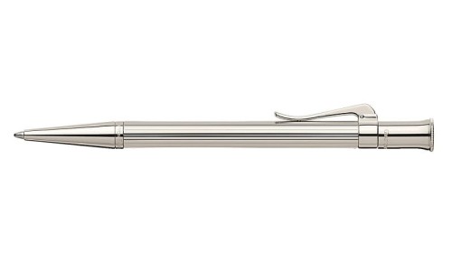 Graf Von Faber-Castell Classic Drehkugelschreiber – Platiniert, Strichbreite B | Mit Großraumminen, Dokumentenecht, Edles Design