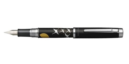 Pióro wieczne Platinum Procyon Luster Maki-e Cranes Over Moon.jpg