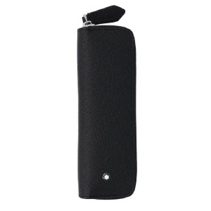 Etui Montblanc Sartorial czarne pojedyncze zamykane na zamek