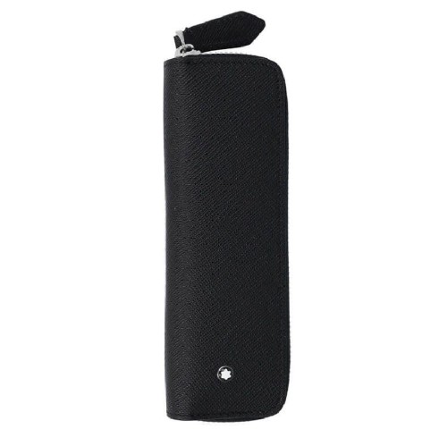 Etui Montblanc Sartorial czarne pojedyncze zamykane na zamek.jpg
