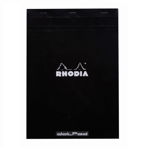 Notatnik Rhodia nr 18 A4 kropki czarny.jpg