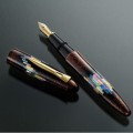Pióro wieczne Platinum Izumo Hon-urushi Aizu Maki-e Raden Aurora otwarte.jpg