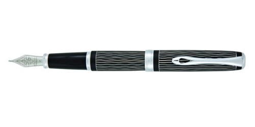 Pióro wieczne Diplomat Excellence A+ Wave Guilloche Lapis Black.jpg