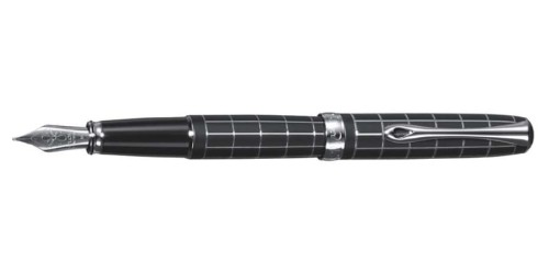 Pióro wieczne Diplomat Excellence A+ Rhomb Guilloche Lapis Black.jpg