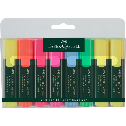 Zakreślacze Faber-Castell 1548 8 szt. fluorescencyjne.png