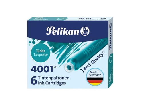 Naboje do piór wiecznych Pelikan 4001 TP6 turkusowe.jpg