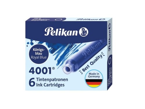 Naboje do piór wiecznych Pelikan 4001 TP6 niebieskie.jpg