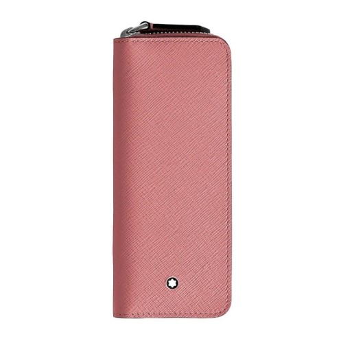 Etui Montblanc Sartorial różowe podwójne zamykane na zamek.jpg