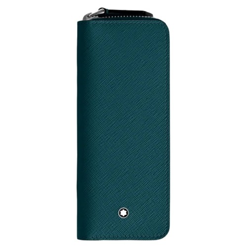 Etui Montblanc Sartorial Cyprus Blue niebieskie podwójne zamykane na zamek.jpg