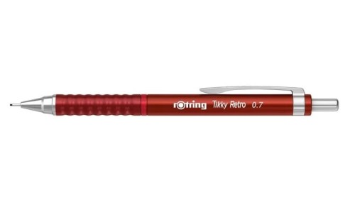 Ołówek automatyczny Rotring Tikky Retro 0,7 mm czerwony.jpg