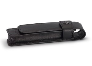 Etui Kaweco Sport pojedyncze skórzane czarne z klapką