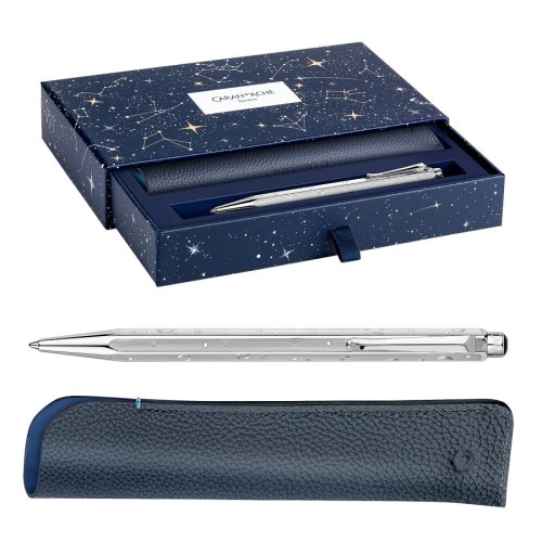 Długopis Caran d'Ache Ecridor Cosmic Blue edycja specjalna zestaw z etui.jpg