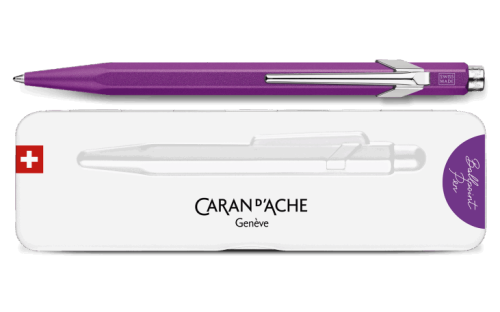 Długopis Caran d'Ache 849 COLORMAT-X fioletowy z etui.png