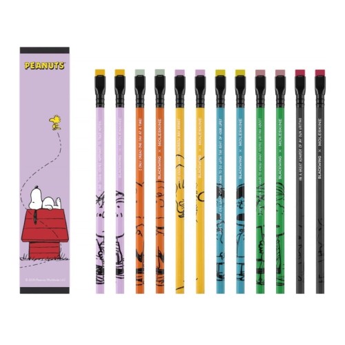 Zestaw 12 ołówków Blackwing Soft x Moleskine Peanuts 2025.jpg