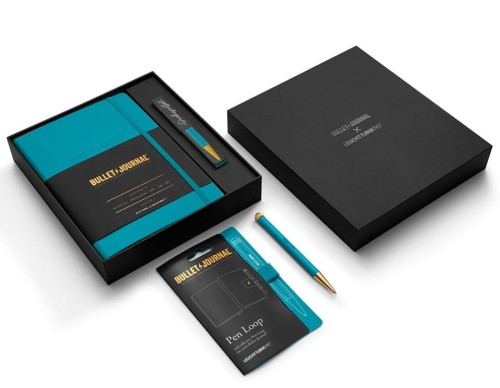 Zestaw kolekcjonerski Leuchtturm1917 Bullet Journal Turquoise edycja limitowana.jpg