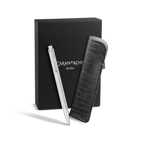 Długopis Caran d'Ache Ecridor Damier Grey Silver z etui 2.jpg