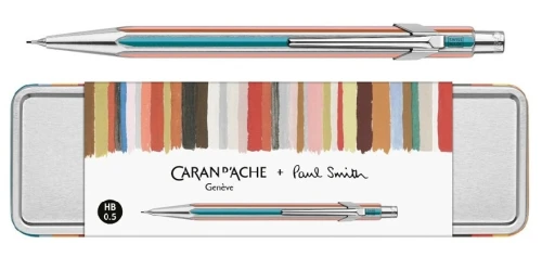 Ołówek automatyczny Caran d'Ache 849 Paul Smith Silver edycja specjalna.jpg