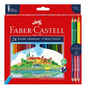 Kredki Faber-Castell zamek 24 szt. + 3 kredki dwustronne Wawel edycja specjalna