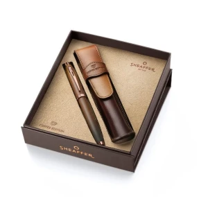 Zestaw pióro wieczne Sheaffer 100 Coffee Edition i skórzane etui 