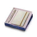 Zestaw długopis Sheaffer 100 Champagne Gold GT Emily in Paris i notes.jpg