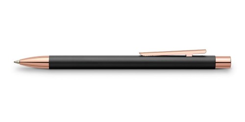 Długopis Faber-Castell Neo slim czarny różowe złoto.jpg
