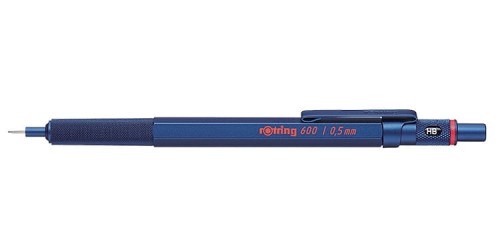 Ołówek automatyczny Rotring 600 0,5 mm metaliczny niebieski.jpg