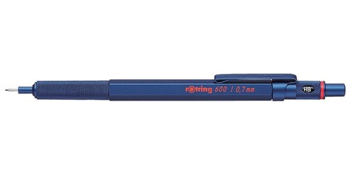 Ołówek automatyczny Rotring 600 0,7 mm metaliczny niebieski.jpg