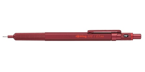 Ołówek automatyczny Rotring 600 0,5 mm metaliczny czerwony.jpg