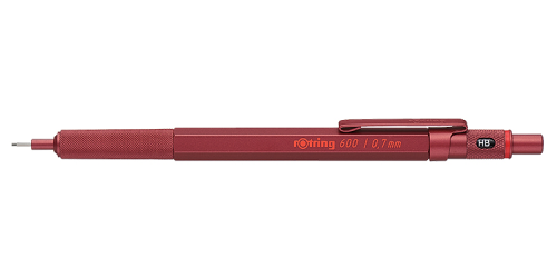 Ołówek automatyczny Rotring 600 0,7 mm metaliczny czerwony.jpg