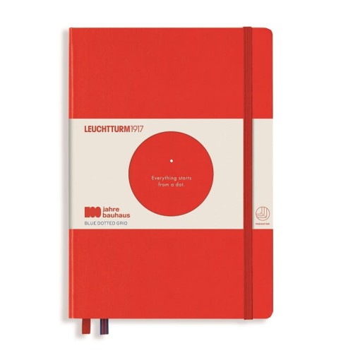 Notatnik Leuchtturm1917 Medium A5 Bauhaus Red czerwony edycja limitowana.jpg