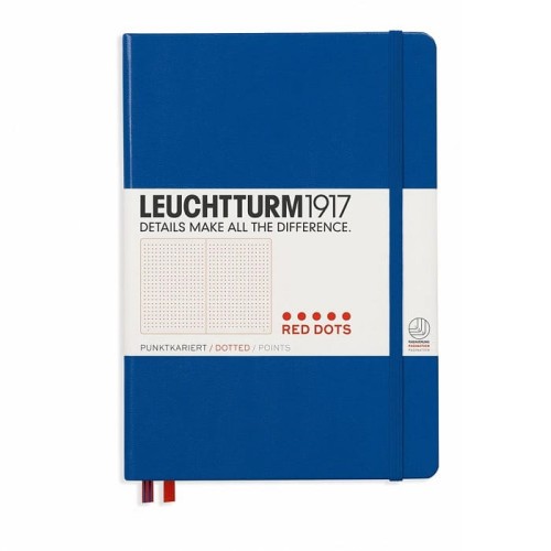 Notatnik Leuchtturm1917 Medium A5 Red Dots błękit królewski edycja limitowana.jpg