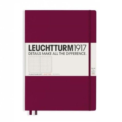 Notatnik Leuchtturm1917 Master Slim A4+ Port Red bordowy twarda okładka.jpg