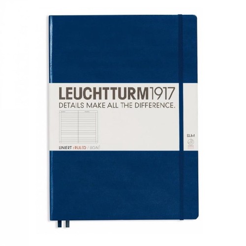 Notatnik Leuchtturm1917 Master Slim A4+ Navy granatowy twarda okładka.jpg