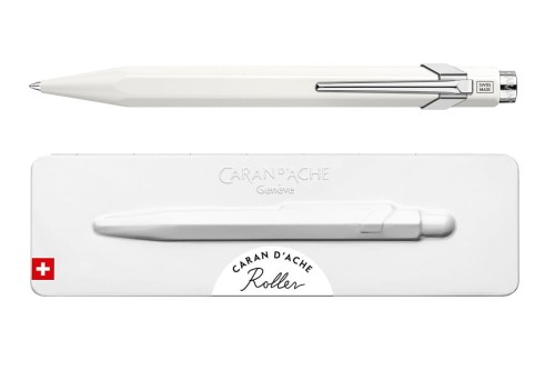 Pióro kulkowe Caran d'Ache białe.jpg