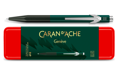 Długopis Caran d'Ache 849 Wonder Forest Green zestaw.png