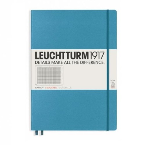 Notatnik Leuchtturm1917 Master Slim A4+ Nordic Blue nordycki niebieski twarda okładka.jpg
