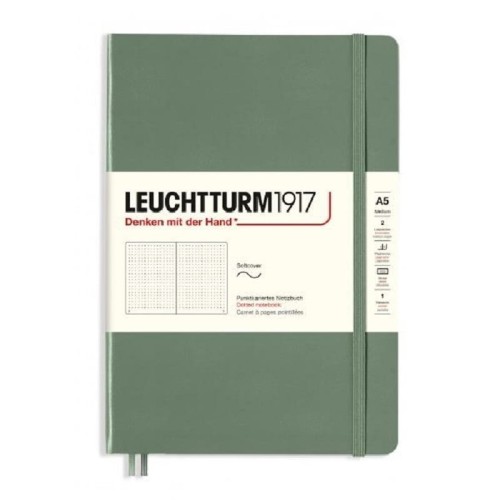 Notatnik Leuchtturm1917 Medium A5 Smooth Colours Olive oliwkowy miękka okładka.jpg