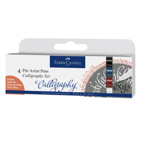 Zestaw do kaligrafii Faber-Castell Pitt Artist Pen Calligraphy 4 elementy.jpg