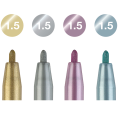 Zestaw pisaków artystycznych Faber-Castell Pitt Artist Pens Metallic Hand Lettering odcienie metaliczne 4 elementy - kolory.png