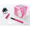 Pióro wieczne Faber-Castell Grip 2010 Pink &amp; Orange różowo-pomarańczowe prezentacja.jpg