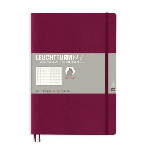 Notatnik Leuchtturm1917 Composition B5 Port Red bordowy miękka okładka.jpg