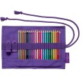 Kredki Faber-Castell Sparkle 20 szt, akcesoria i rolowany piórnik - rozwinięty.jpg