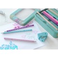 Kredki Faber-Castell Sparkle 20 szt. i temperówka w metalowym opakowaniu - pokaz.jpg