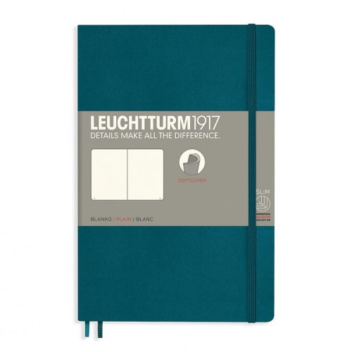 Notatnik Leuchtturm1917 Paperback B6+ Pacific Green morski.jpg
