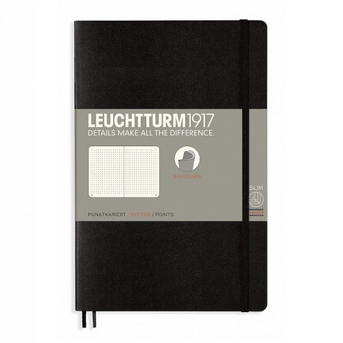 Notatnik Leuchtturm1917 Paperback B6+ Black czarny.jpg