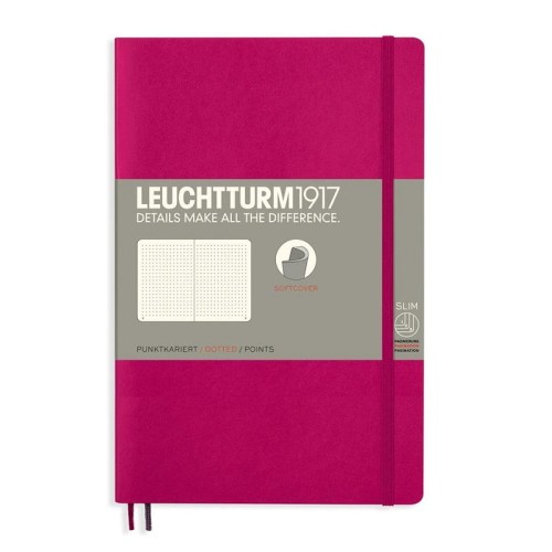 Notatnik Leuchtturm1917 Paperback B6+ Berry malinowy.jpg