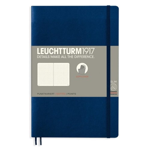 Notatnik Leuchtturm1917 Paperback B6+ Navy granatowy.jpg