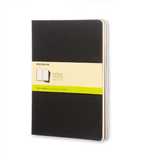 Zestaw zeszytów Moleskine Cahiers Journals XL (19 x 25 cm) czarnych, 120 stron.jpg