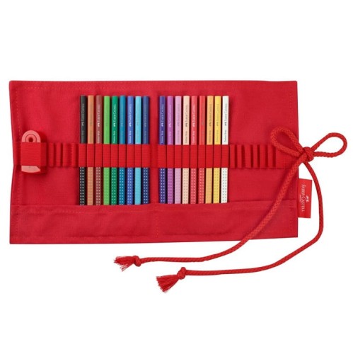 Kredki Faber-Castell  Grip 18 szt., temperówka, rolowany piórnik.jpg