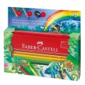 Kredki Faber-Castell Grip 16 szt., temperówka, ołówek w metalowym piórniku - zestaw Jungle